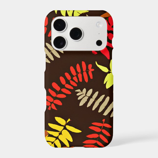 Autumn Leaves Pattern Art Iphone Case (Back)