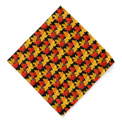 Autumn Leaves Pattern Bandana