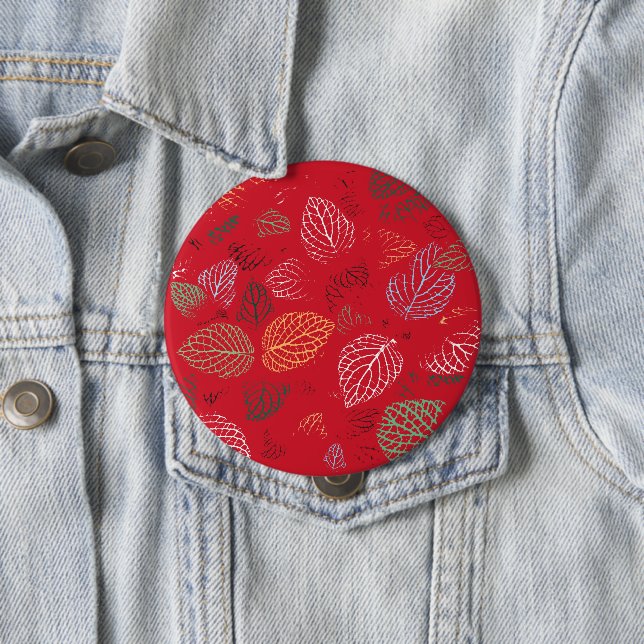 Autumn, Leaves Pattern Button (In Situ)
