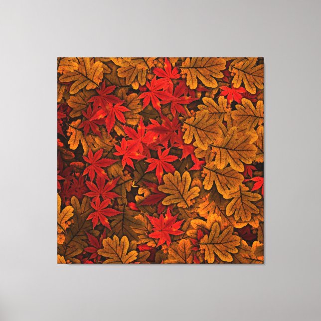 Autumn Leaves Pattern Canvas Print (Front)