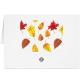 Autumn leaves pattern cards (Back Horizontal)