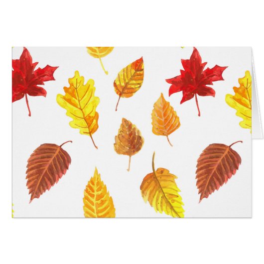 Autumn leaves pattern cards (Front Horizontal)