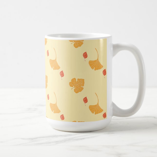 Autumn leaves pattern coffee mug (Right)