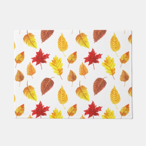 Autumn leaves pattern doormat