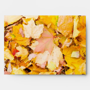 Autumn leaves pattern envelope