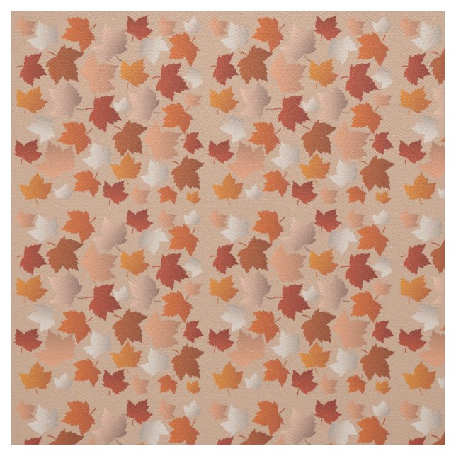 Autumn leaves pattern fabric (Swatch)
