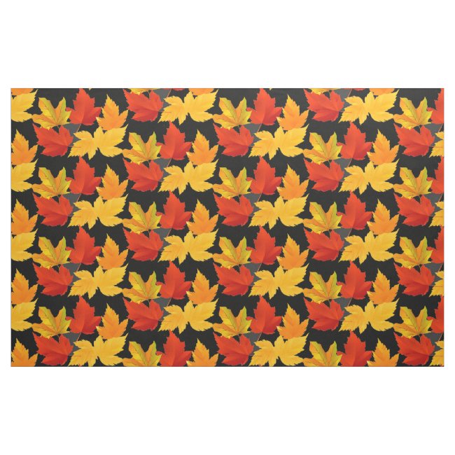 Autumn Leaves Pattern Fabric