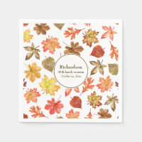 Autumn leaves pattern fall family reunion