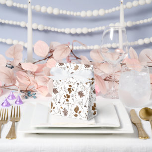 Autumn Leaves Pattern Favor Boxes