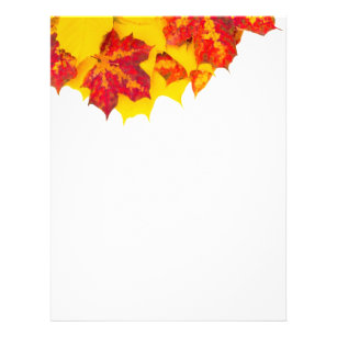 Autumn leaves pattern flyer