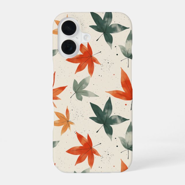 Autumn Leaves Pattern Iphone Case (Back)