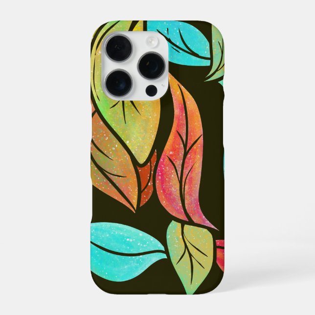 Autumn leaves pattern iphone case (Back)