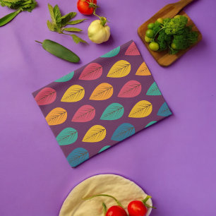 Autumn Leaves Pattern Kitchen Towel