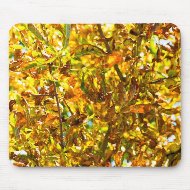 Autumn leaves pattern mouse pad (Front)