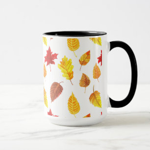 Autumn leaves pattern mug