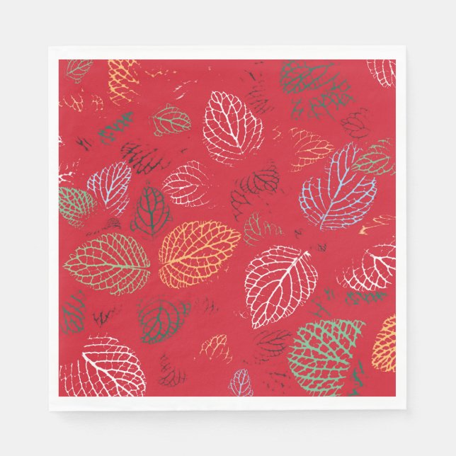 Autumn, Leaves Pattern Napkins (Front)