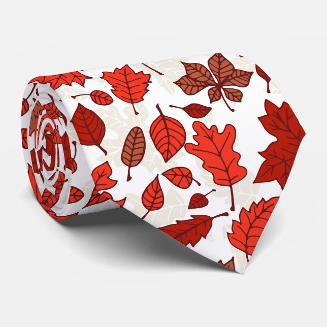 Autumn leaves pattern neck tie (Rolled)