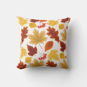 Autumn Leaves Pattern Outdoor Pillow