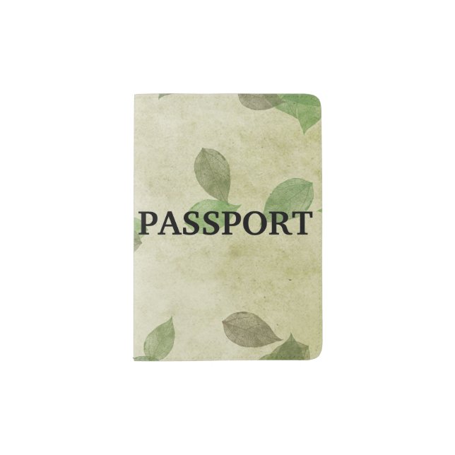 Autumn Leaves Pattern Passport Holder (Front)