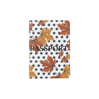 Autumn Leaves Pattern Passport Holder