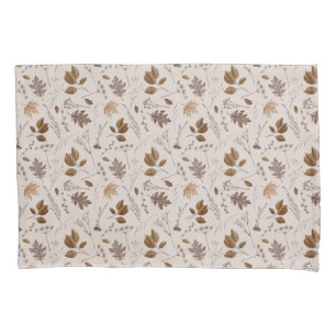 Autumn Leaves Pattern Pillow Case