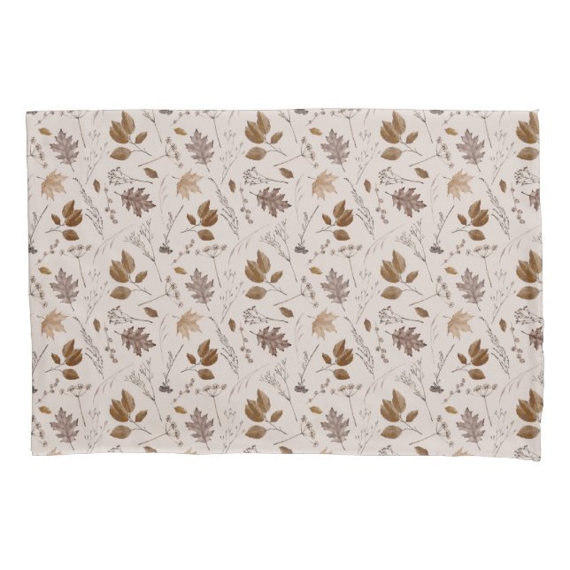 Autumn Leaves Pattern Pillow Case (Front)
