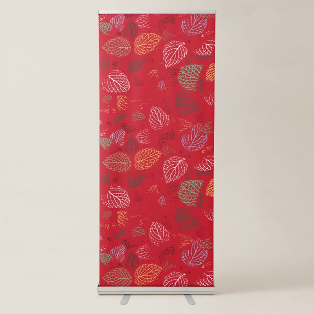 Autumn, Leaves Pattern Retractable Banner (Front)