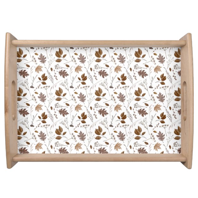 Autumn Leaves Pattern Serving Tray (Front)
