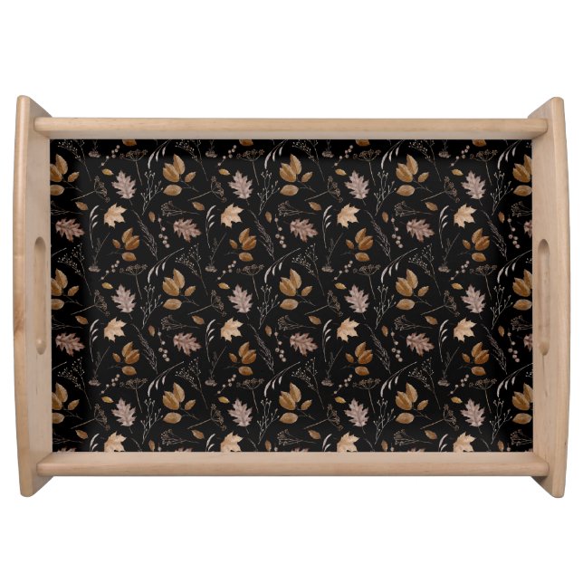 Autumn Leaves Pattern Serving Tray (Front)