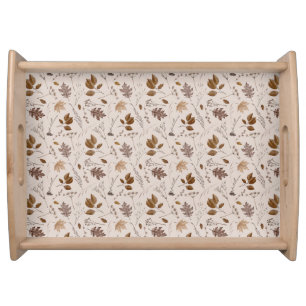 Autumn Leaves Pattern Serving Tray