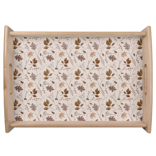 Autumn Leaves Pattern Serving Tray (Front)