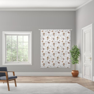 Autumn Leaves Pattern Sheer Curtains