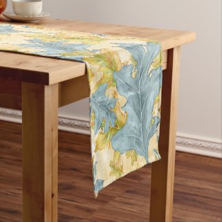 Autumn leaves pattern short table runner