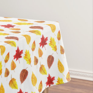 Autumn leaves pattern tablecloth