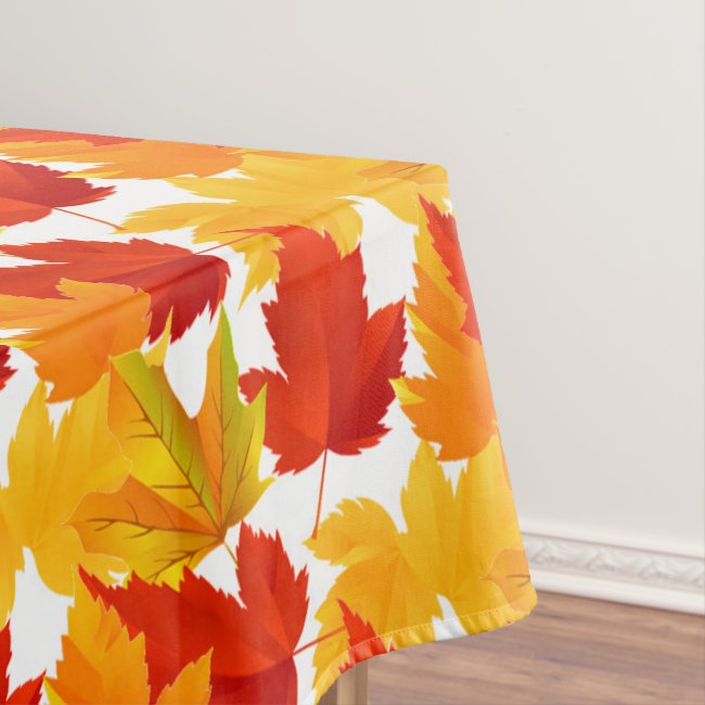 Autumn Leaves Pattern Tablecloth