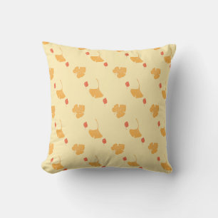 Autumn leaves pattern throw pillow