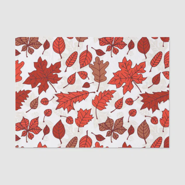 Autumn leaves pattern tissue paper | Zazzle