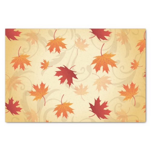 Autumn Leaves Pattern Tissue Paper