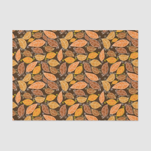 Autumn Leaves Pattern Tissue Paper (Front)