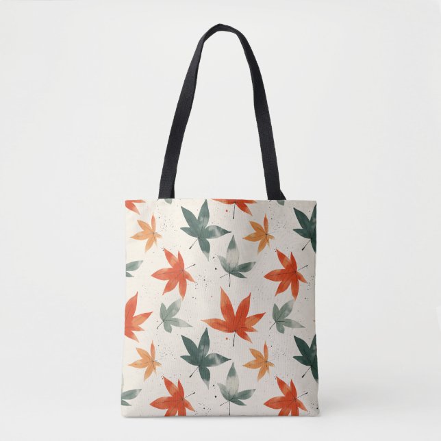 Autumn Leaves Pattern Tote Bag (Front)