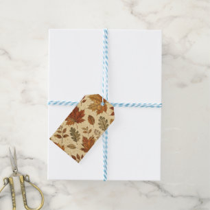 Autumn Leaves Pattern – Vintage Fall Botanical  Gift Tags