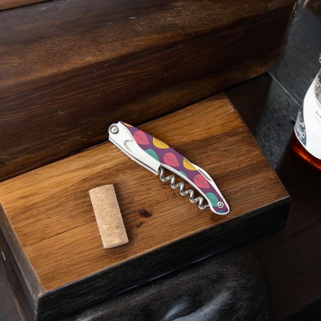 Autumn Leaves Pattern  Waiter's Corkscrew (Corkscrew Bottle Opener)