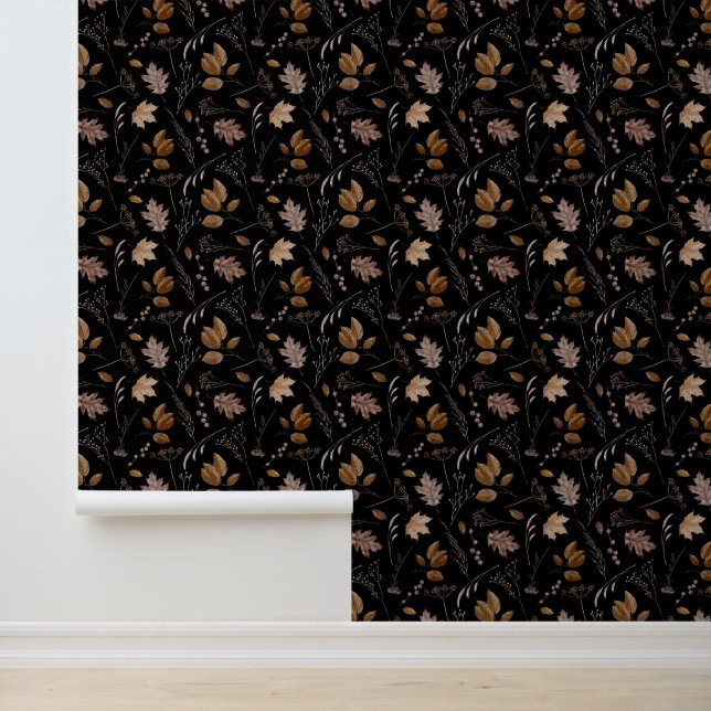 Autumn Leaves Pattern Wallpaper (Application)