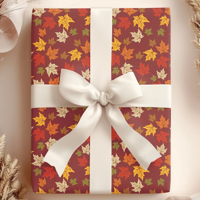 Autumn Leaves Pattern Wrapping Paper (Creator Uploaded)