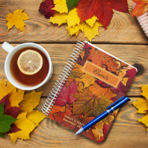 Autumn Leaves Personalized Guestbook Notebook