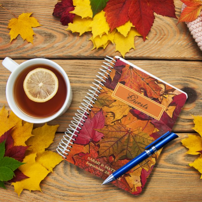 Autumn Leaves Personalized Guestbook Notebook (Creator Uploaded)