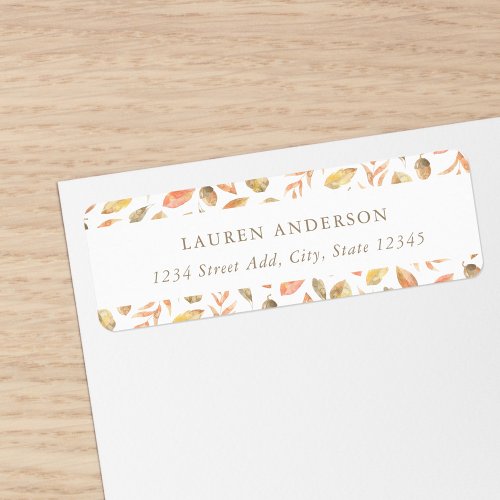 Autumn Leaves Personalized Return Address Label