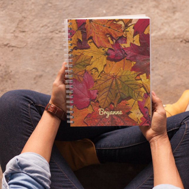 Autumn Leaves Personalized Spiral Notebook (Creator Uploaded)