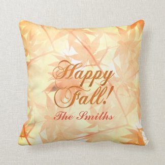 Autumn Leaves Personalized Throw Pillow