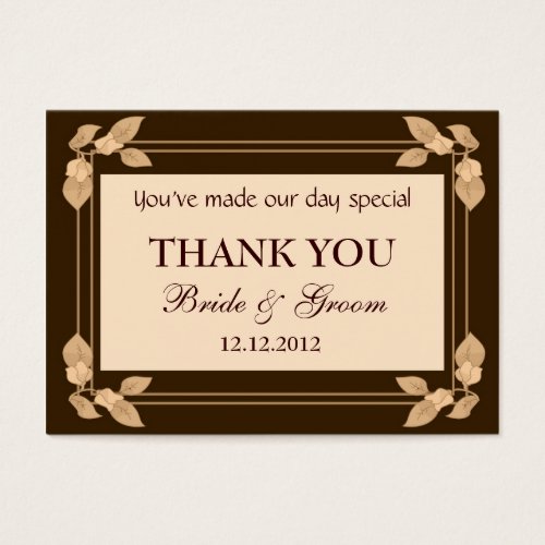 Autumn Leaves Personalized Wedding Favor Gift Tags Business Card Template